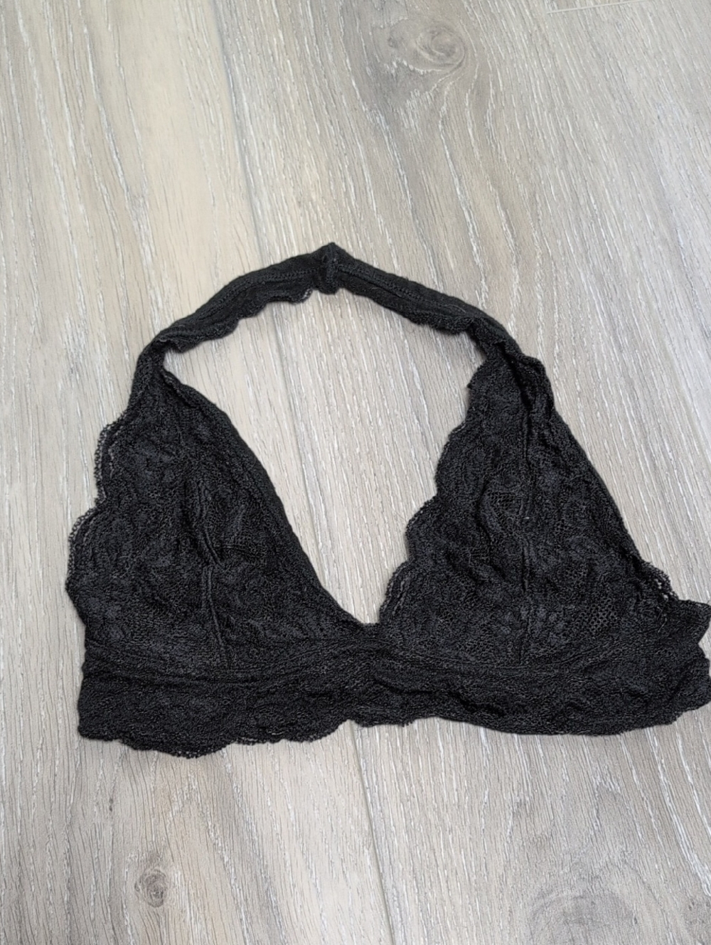 Urban Outfitters Black Lace Halter Bralette